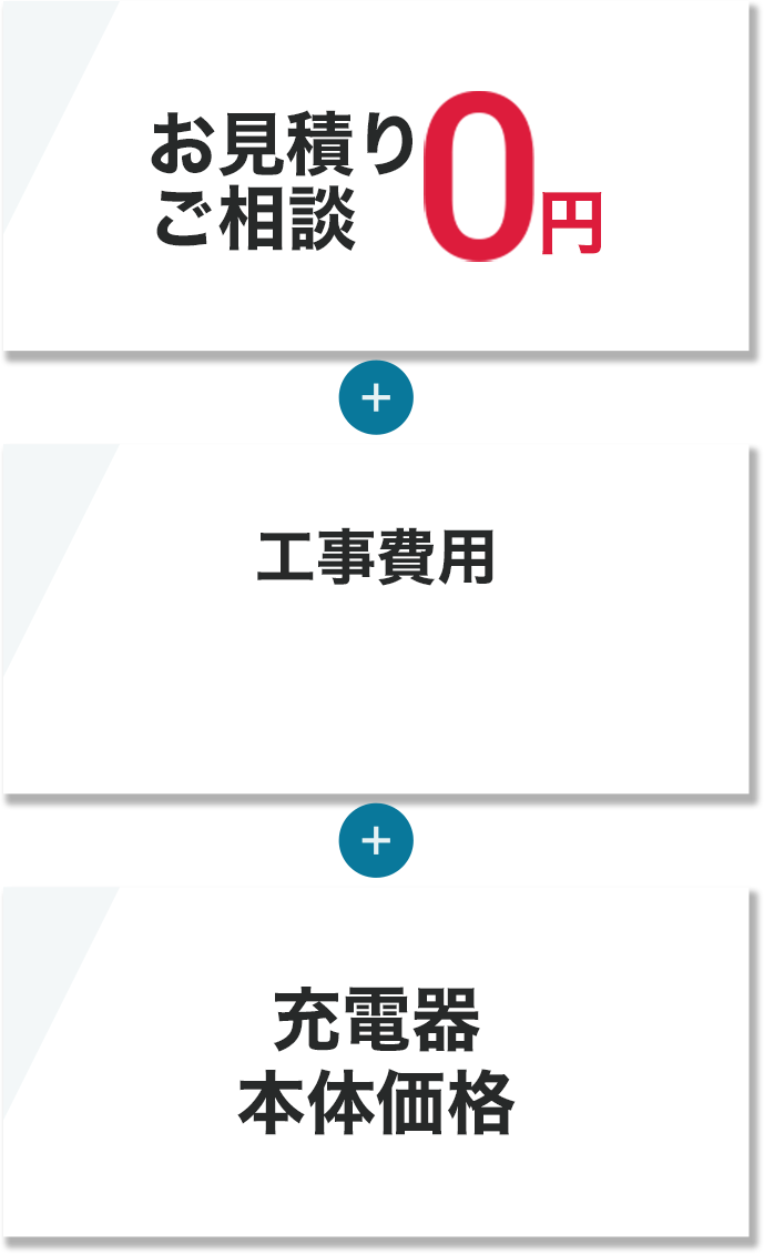 お見積りご相談０円＋工事費用＋充電器本体価格